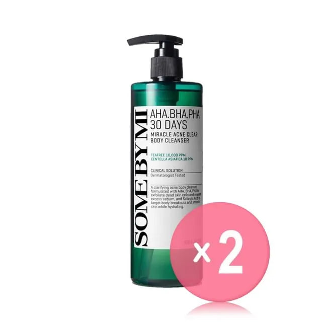 AHA, BHA, PHA 30 Days Miracle Acne Clear Body Cleanser 2pcs Bundle Set