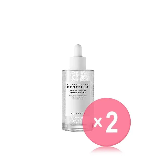 Madagascar Centella Tone Brightening Capsule Ampoule Jumbo 2pcs Bundle Set
