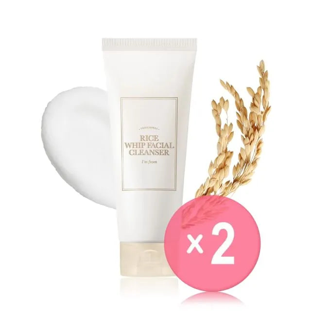 Rice Whip Facial Cleanser 2pcs Bundle Set