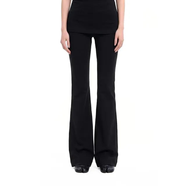 Low Rise Plain Flared Pants