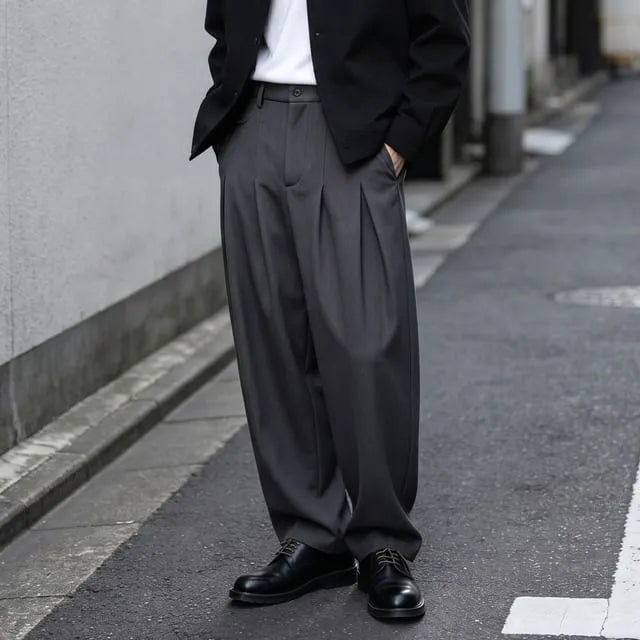Pleated Relaxed Dress Pants