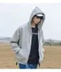 Plain Zip-Up Hoodie