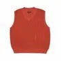 V-Neck Plain Waffle Oversized Sweater Vest