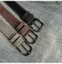 Contrast Stitching Faux Leather Belt