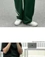 High Waist Striped Side Wide Leg Sweatpants