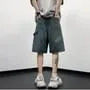 Mid Rise Washed Denim Shorts