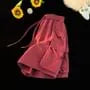 Drawstring Waist Plain Cargo Shorts