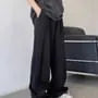 Drawstring Waist Plain Wide Leg Sweatpants