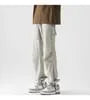 Drawstring Waist Plain Loose Fit Cargo Pants
