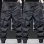 Drawstring Waist Plain Harem Cargo Pants