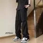 Mid Rise Plain Straight Leg Cargo Pants