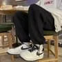 Elastic Waist Fleece Lined Wide Leg Sweatpants