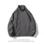 Stand Collar Plain Zip Windbreaker