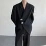 Lapel Long Sleeve Single Breasted Blazer