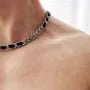 Faux Leather  Chain Necklace