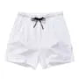 Drawstring Waist Plain Shorts