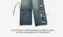 Mid Rise Washed Distressed Wide Leg Jeans