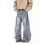 Mid Rise Washed Wide Leg Jeans