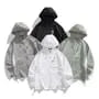 Hooded Plain Zip-Up Light Jacket