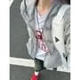 Hooded Plain Zip Jacket