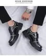 Two Tone Lace-Up Platform Derby Shoes