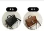 Top Handle Faux Leather Flap Crossbody Bag