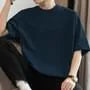 Short-Sleeve Crew Neck Plain T-Shirt