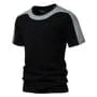 Short-Sleeve Crewneck Two Tone T-Shirt