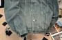 Collared Washed Denim Button Up Jacket