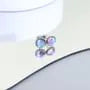 Moonstone Bead Alloy Barbell Earring