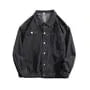 Collar Washed Denim Button Jacket
