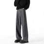 High Waist Plain Loose Fit Dress Pants