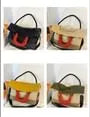 Color Block Top Handle Crossbody Bag