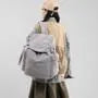 Plain Buckled Drawstring Nylon Backpack