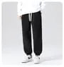 Drawstring Waist Plain Fleece Lined Sweatpants