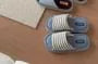 Couple Matching Striped Home Slippers