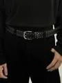 Studded Faux Leather Belt