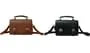 Plain Faux Leather Satchel Bag