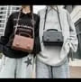 Plain Faux Leather Satchel Bag