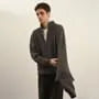 Mock Neck Plain Ribbed Half Zip Sweater