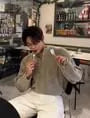 Henley Plain Cable Knit Sweater
