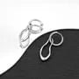 Alloy Hoop Drop Earring / Clip On Earring