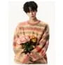 Crew Neck Gradient Striped Sweater