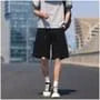 Mid Rise Washed Studded Wide Leg Jorts