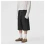 Button-Front Row-Denim Jorts