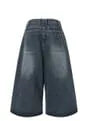 Mid Rise Washed Wide Leg Jorts