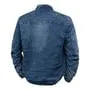 Stand Collar Washed Zip-Up Denim Jacket
