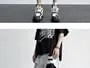 Mid Rise Two Tone Distressed Panel Jorts