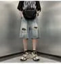 Mid Rise Washed Distressed Jorts