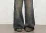 Mid Rise Washed Wide Leg Baggy Jeans